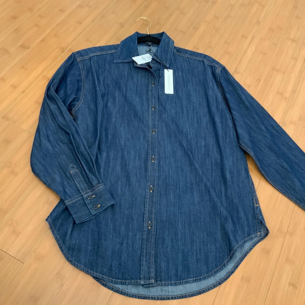 Express Denim Boyfriend Portofino Shirt